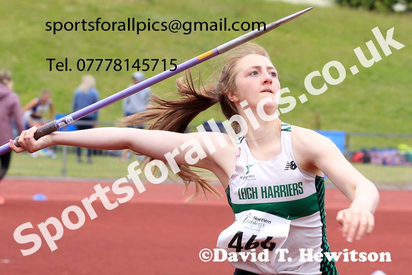 Womens under-20s javelin, 2022 Northern Senior and Under-20 Champs., Wavertree Athletics Centre, Liverpool. Photo: David T. Hewitson/Sports for All Pics